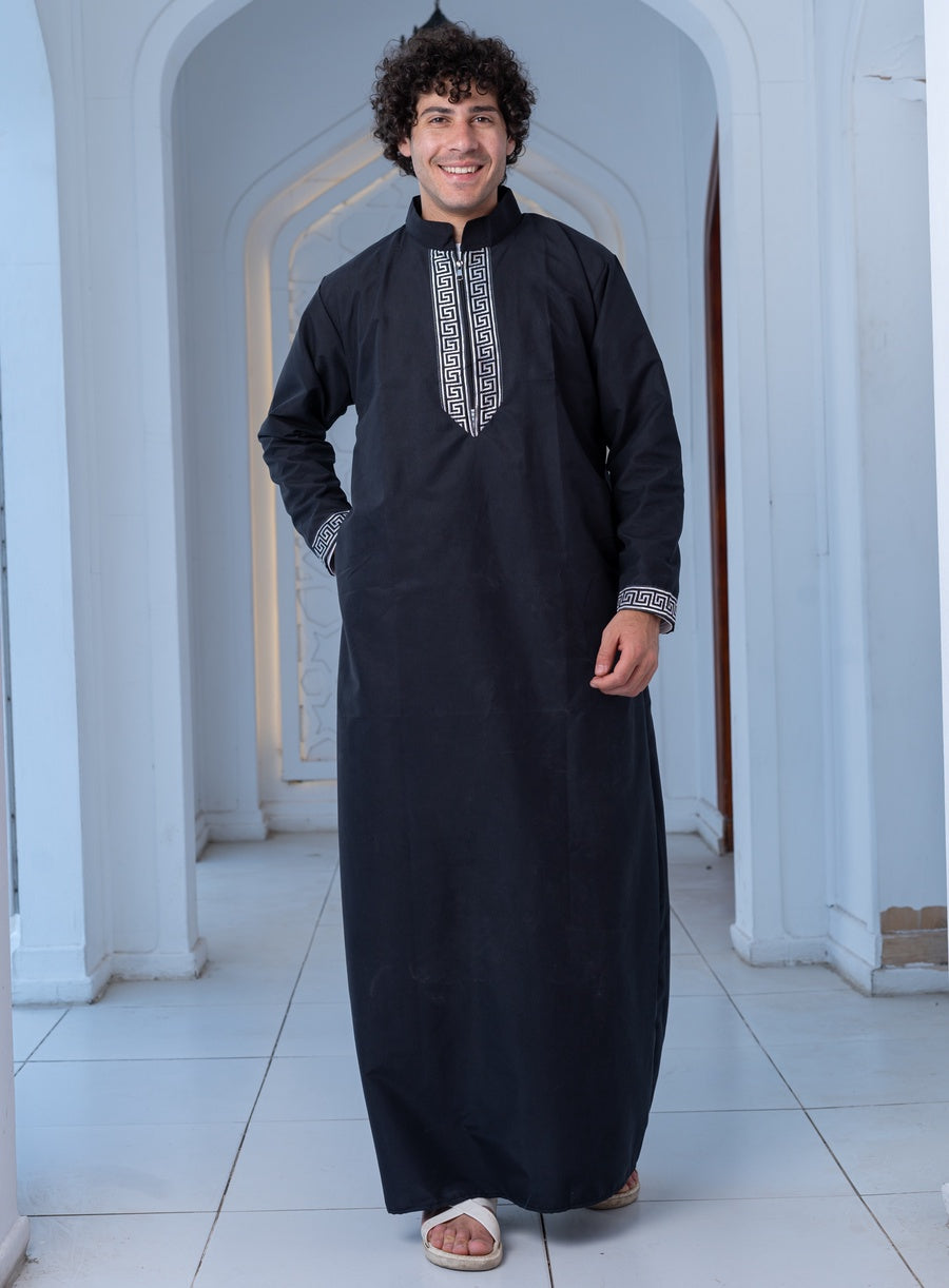 عبايه رجالي ب ياقه
