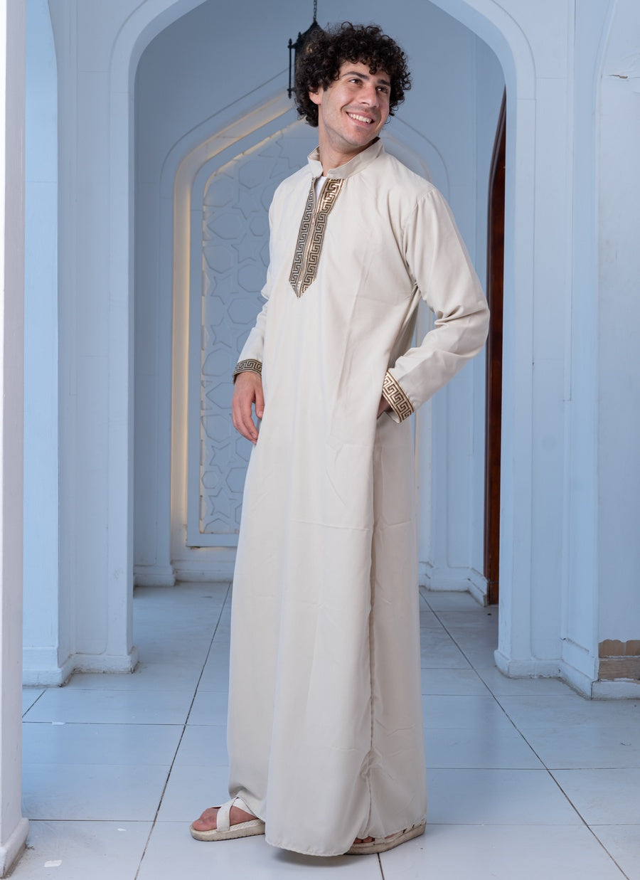 عبايه رجالي ب ياقه