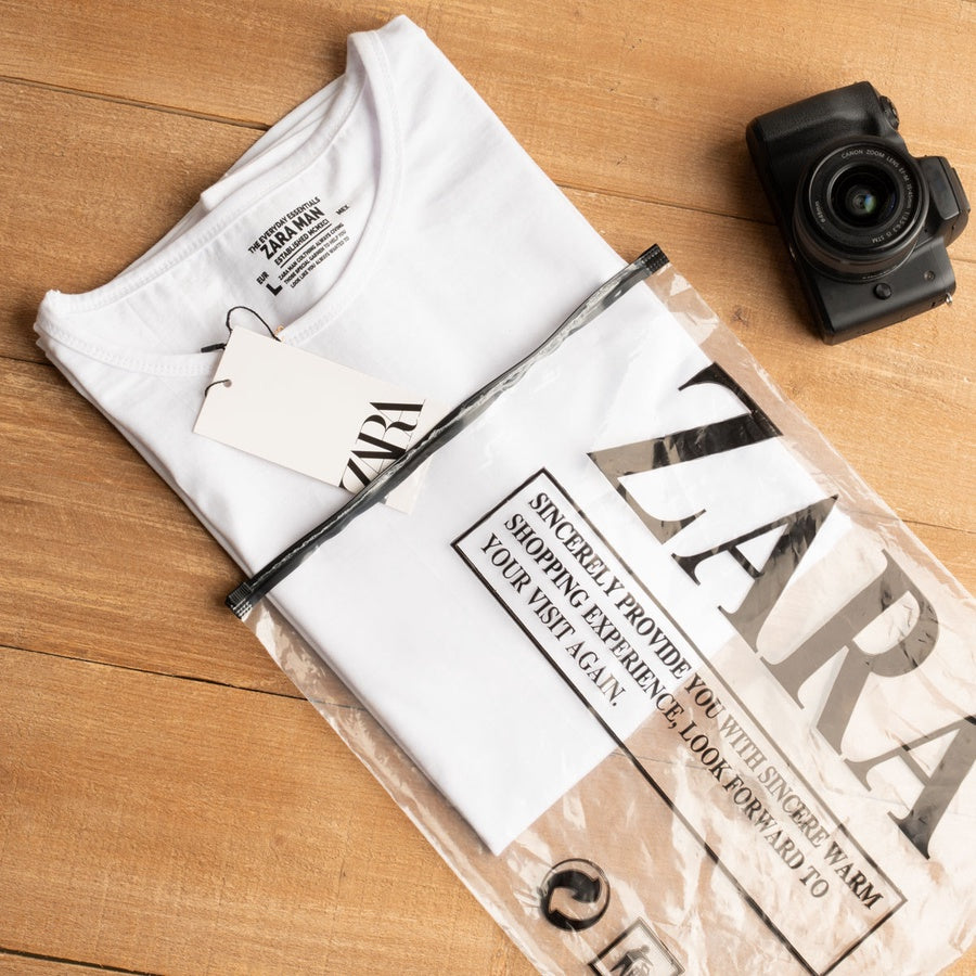 Zara تيشرت نص كم