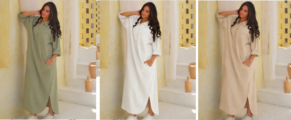 The Essential Linen Dress ( مخزنs11 )