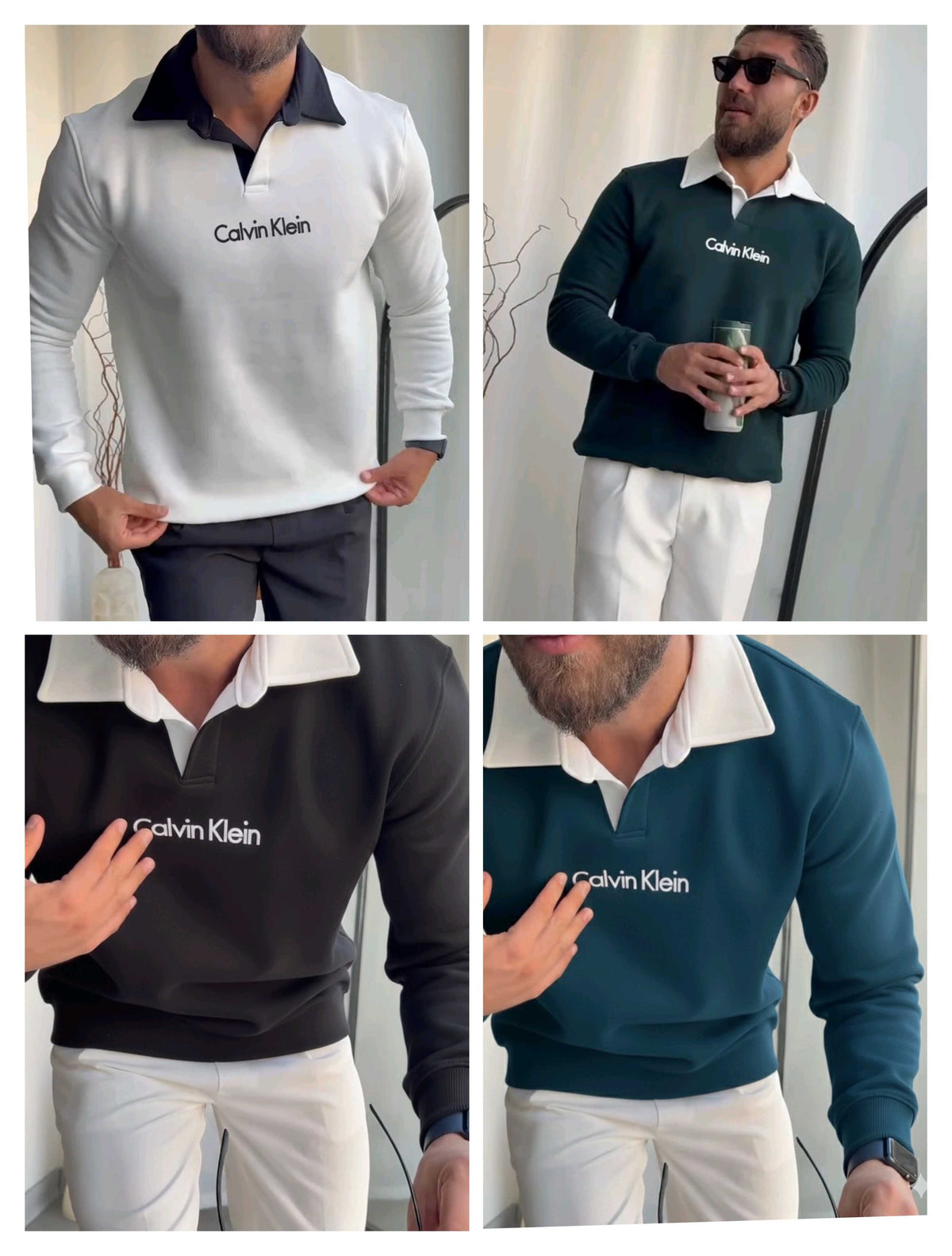 سويت شيرت Calvin Klein ياقه tee3 (مخزن323)