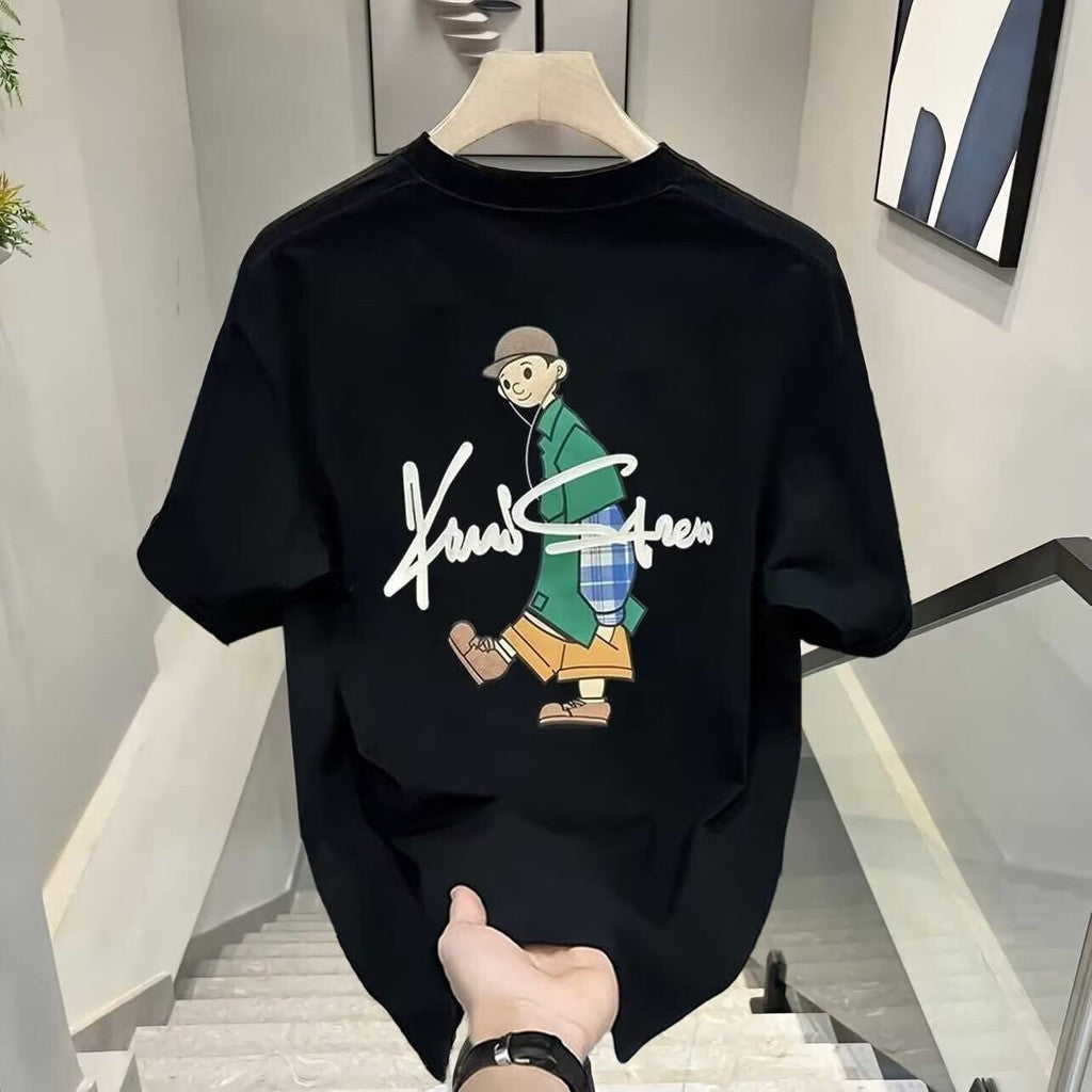 تيشرت Kaws Strew خامه أنترلوك قطن صافي (مخزنPU1)