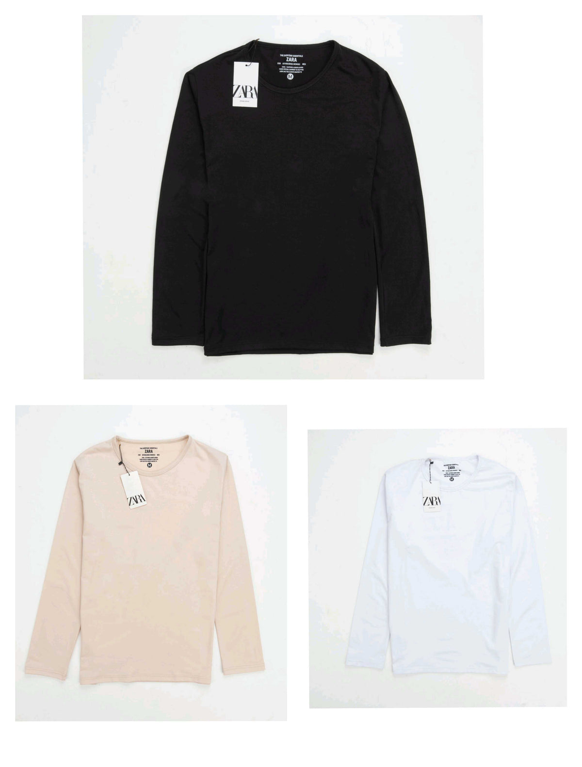 Zara shirt for men NP04 كم باندل 3 قطع  (مخزن 23)