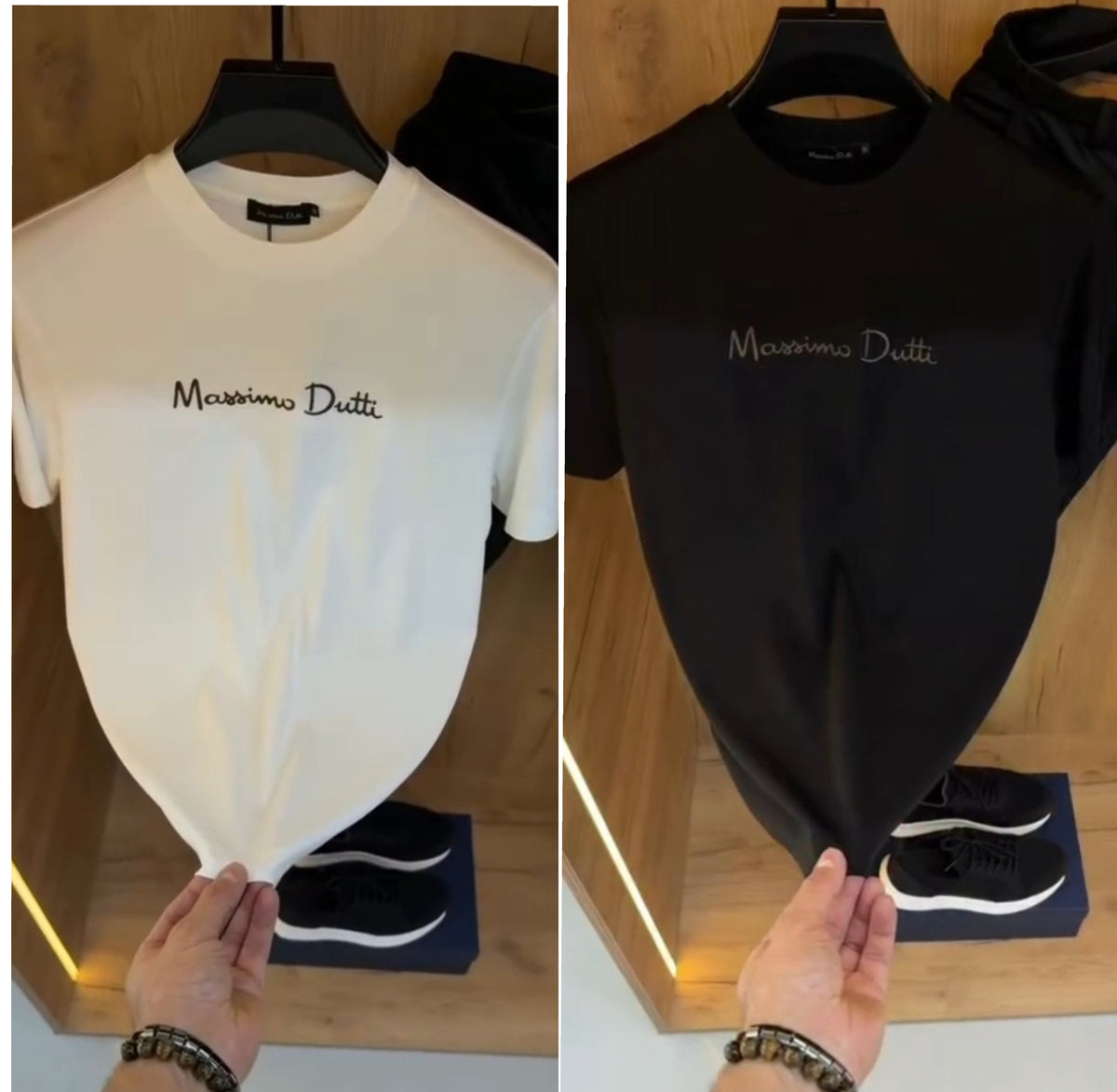 تيشرت  massimo dutti خامه أنترلوك قطن صافي (مخزنPU1)